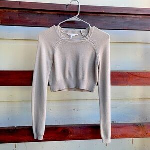 BCBG Generation | Grey Crop Top Sweater - XXS